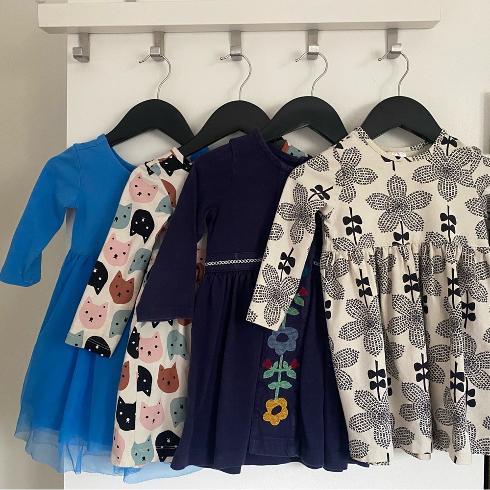 Hanna Andersson Long-Sleeve 2T Dresses - bundle of four